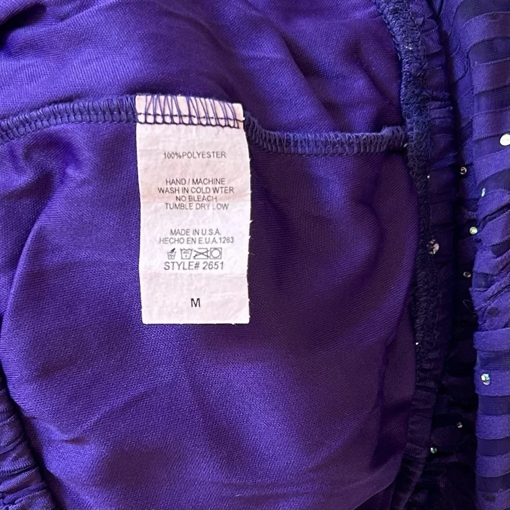 VTG Women's Med Maxi Skirt A-Line Crinkled Purple Two Tone Stretchy Gypsie Fairy